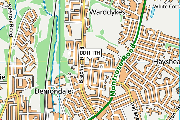 DD11 1TH map - OS VectorMap District (Ordnance Survey)