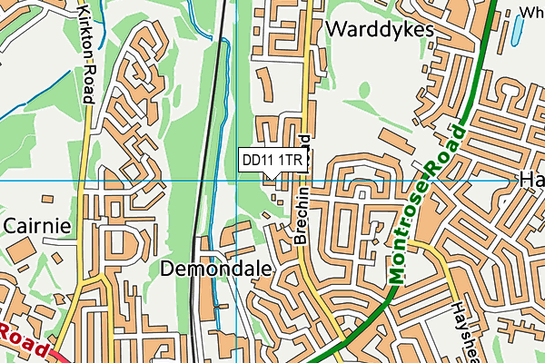 DD11 1TR map - OS VectorMap District (Ordnance Survey)