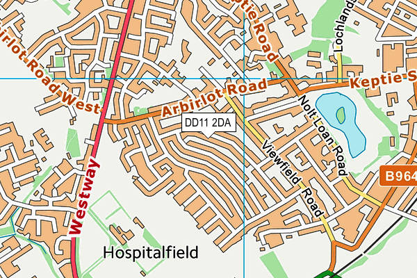 DD11 2DA map - OS VectorMap District (Ordnance Survey)