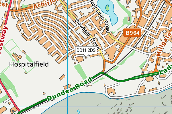 DD11 2DS map - OS VectorMap District (Ordnance Survey)