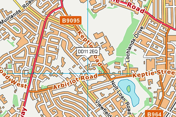 DD11 2EQ map - OS VectorMap District (Ordnance Survey)