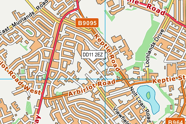 DD11 2EZ map - OS VectorMap District (Ordnance Survey)