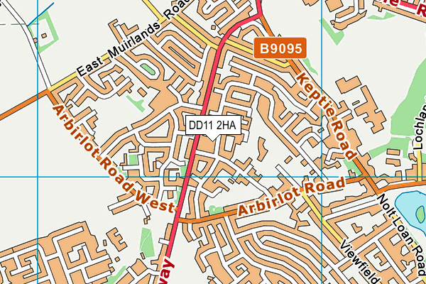 DD11 2HA map - OS VectorMap District (Ordnance Survey)