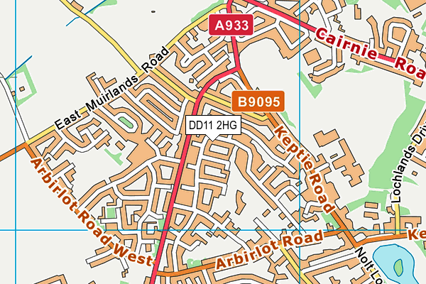 DD11 2HG map - OS VectorMap District (Ordnance Survey)