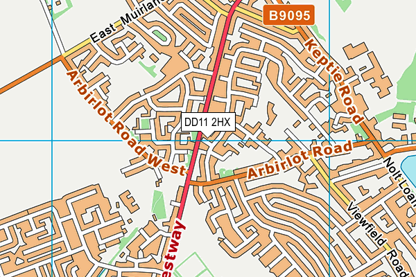 DD11 2HX map - OS VectorMap District (Ordnance Survey)