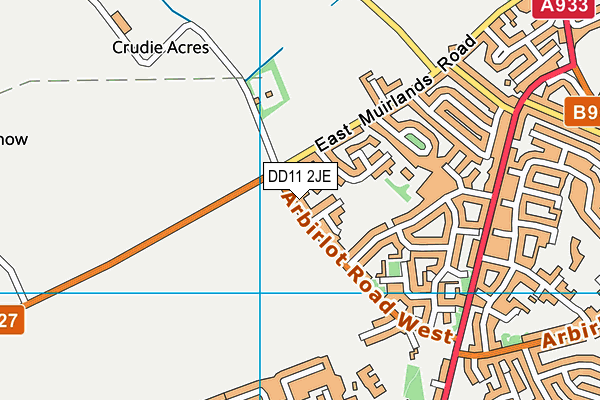 DD11 2JE map - OS VectorMap District (Ordnance Survey)