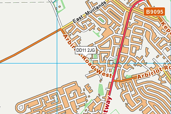 DD11 2JG map - OS VectorMap District (Ordnance Survey)