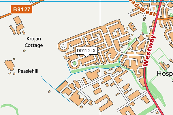 DD11 2LX map - OS VectorMap District (Ordnance Survey)