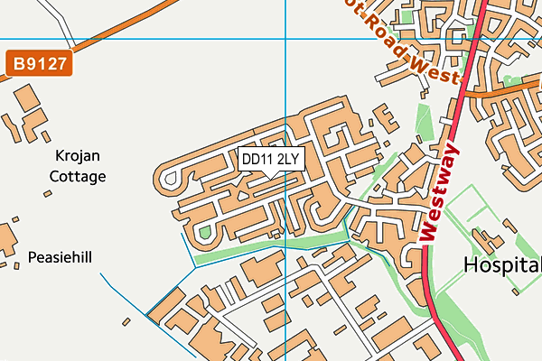 DD11 2LY map - OS VectorMap District (Ordnance Survey)