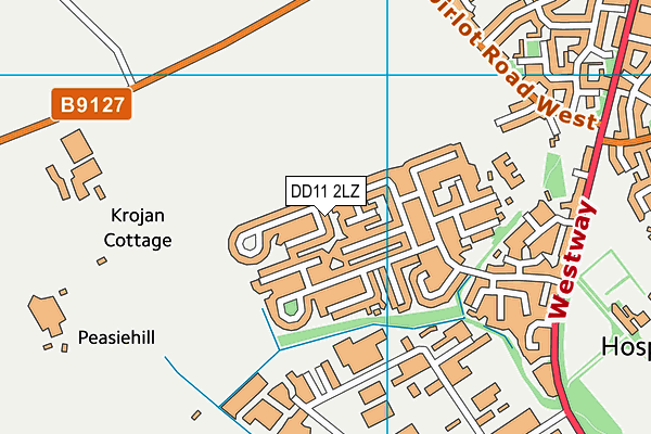 DD11 2LZ map - OS VectorMap District (Ordnance Survey)