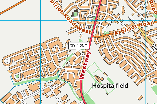 DD11 2NG map - OS VectorMap District (Ordnance Survey)