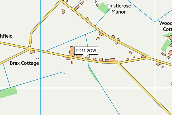 DD11 2QW map - OS VectorMap District (Ordnance Survey)