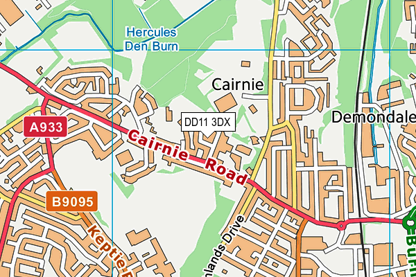 DD11 3DX map - OS VectorMap District (Ordnance Survey)