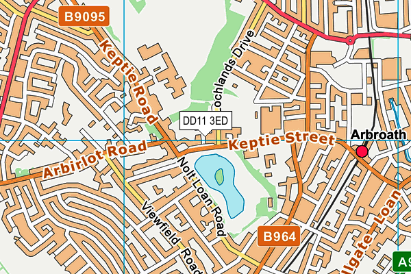 DD11 3ED map - OS VectorMap District (Ordnance Survey)