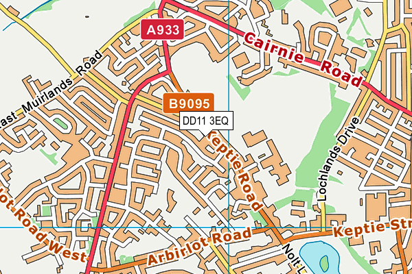 DD11 3EQ map - OS VectorMap District (Ordnance Survey)