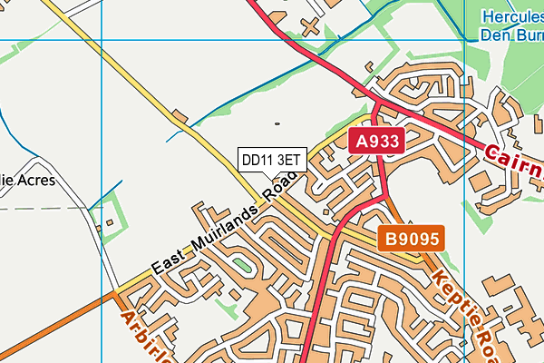 DD11 3ET map - OS VectorMap District (Ordnance Survey)