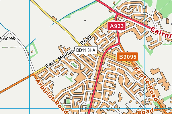 DD11 3HA map - OS VectorMap District (Ordnance Survey)