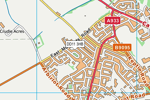 DD11 3HB map - OS VectorMap District (Ordnance Survey)