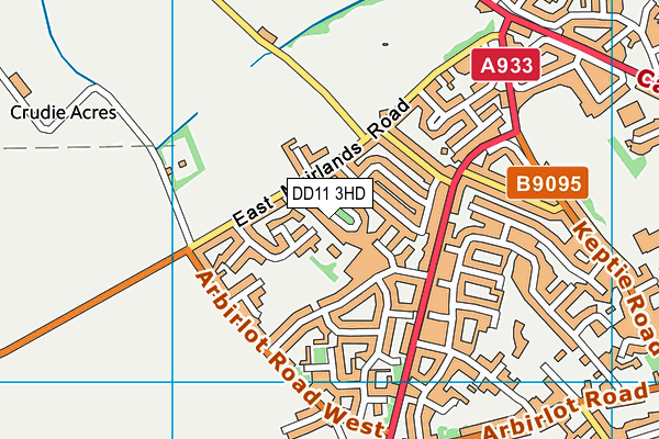 DD11 3HD map - OS VectorMap District (Ordnance Survey)