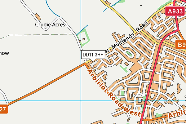 DD11 3HF map - OS VectorMap District (Ordnance Survey)