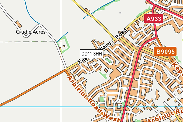 DD11 3HH map - OS VectorMap District (Ordnance Survey)