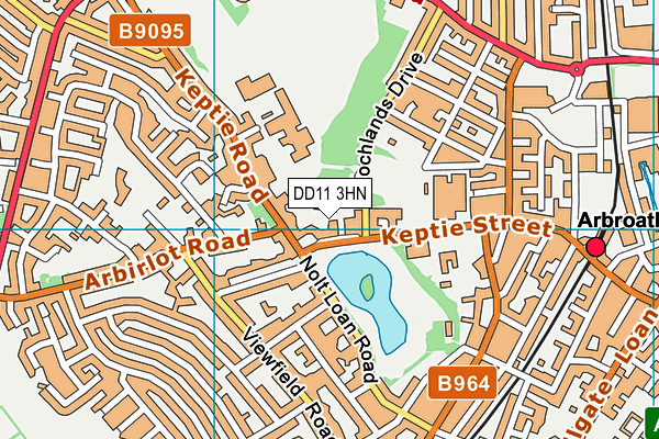 DD11 3HN map - OS VectorMap District (Ordnance Survey)
