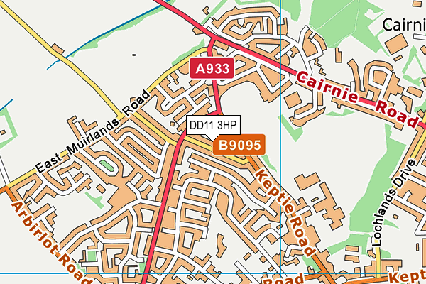 DD11 3HP map - OS VectorMap District (Ordnance Survey)