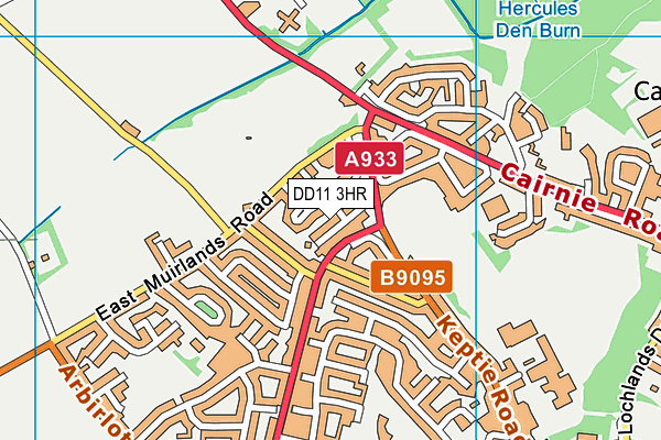 DD11 3HR map - OS VectorMap District (Ordnance Survey)