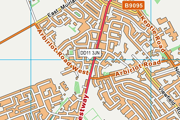 DD11 3JN map - OS VectorMap District (Ordnance Survey)