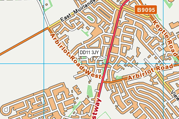 DD11 3JY map - OS VectorMap District (Ordnance Survey)