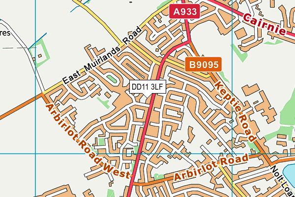 DD11 3LF map - OS VectorMap District (Ordnance Survey)