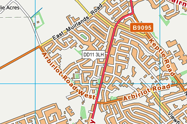 DD11 3LH map - OS VectorMap District (Ordnance Survey)