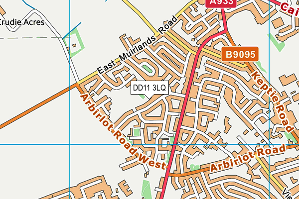 DD11 3LQ map - OS VectorMap District (Ordnance Survey)