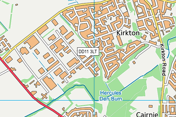 DD11 3LT map - OS VectorMap District (Ordnance Survey)