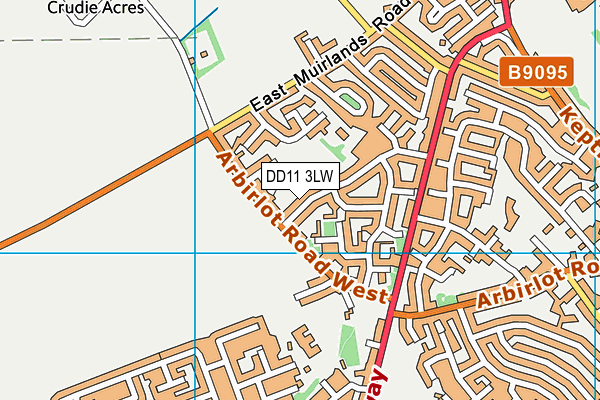 DD11 3LW map - OS VectorMap District (Ordnance Survey)