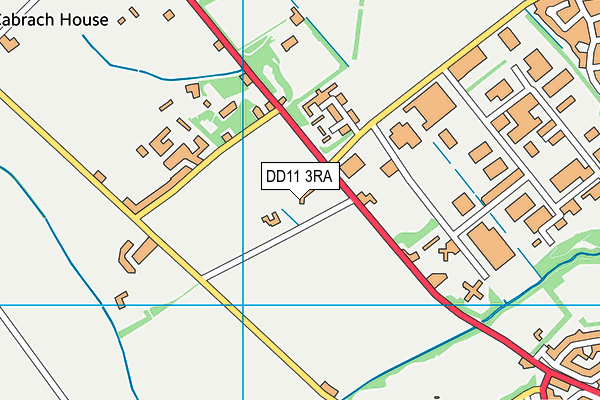 DD11 3RA map - OS VectorMap District (Ordnance Survey)