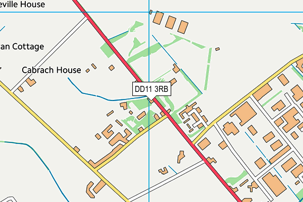 DD11 3RB map - OS VectorMap District (Ordnance Survey)