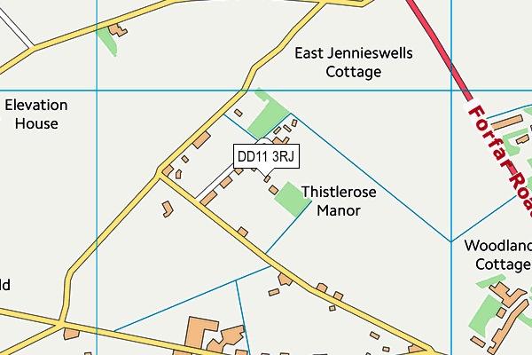 DD11 3RJ map - OS VectorMap District (Ordnance Survey)