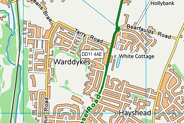 DD11 4AE map - OS VectorMap District (Ordnance Survey)