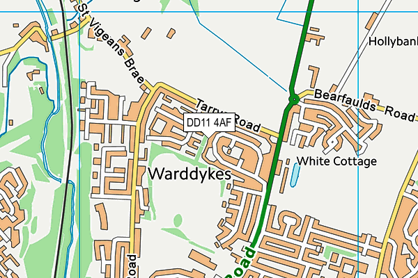 DD11 4AF map - OS VectorMap District (Ordnance Survey)