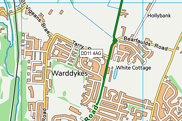 DD11 4AG map - OS VectorMap District (Ordnance Survey)