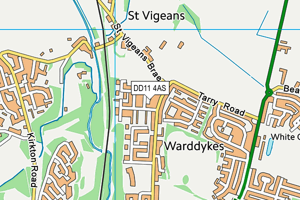 DD11 4AS map - OS VectorMap District (Ordnance Survey)