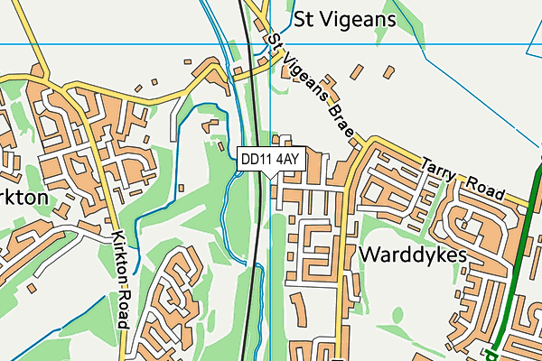 DD11 4AY map - OS VectorMap District (Ordnance Survey)