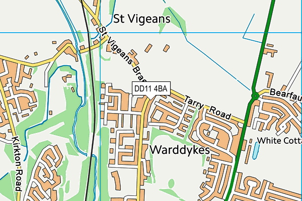 DD11 4BA map - OS VectorMap District (Ordnance Survey)