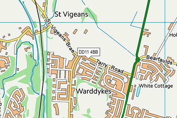DD11 4BB map - OS VectorMap District (Ordnance Survey)