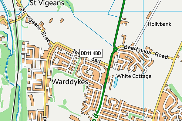 DD11 4BD map - OS VectorMap District (Ordnance Survey)