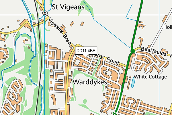 DD11 4BE map - OS VectorMap District (Ordnance Survey)