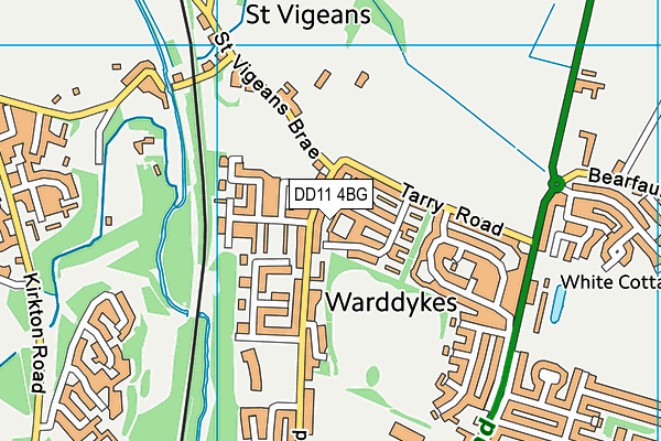 DD11 4BG map - OS VectorMap District (Ordnance Survey)