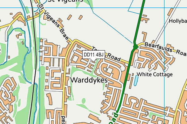 DD11 4BJ map - OS VectorMap District (Ordnance Survey)