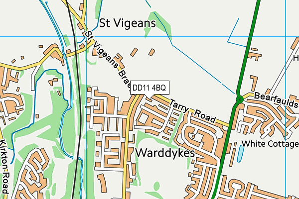DD11 4BQ map - OS VectorMap District (Ordnance Survey)